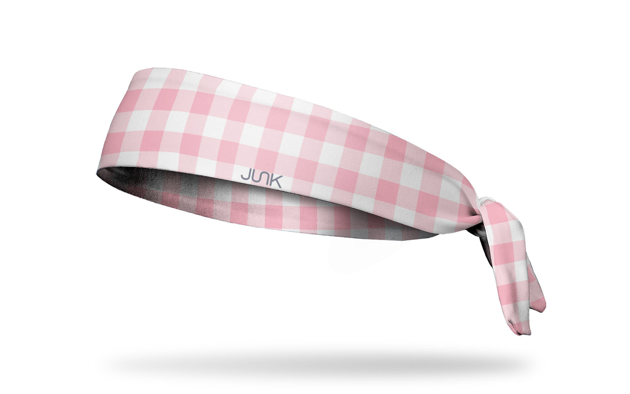 Pink Tartan Tie Headband - View 1
