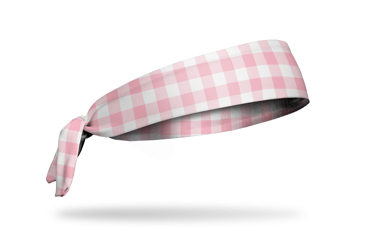 Pink Tartan Tie Headband - View 2