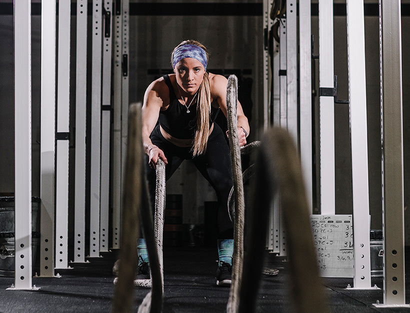 Christine Kole Working out with JUNK Headband
