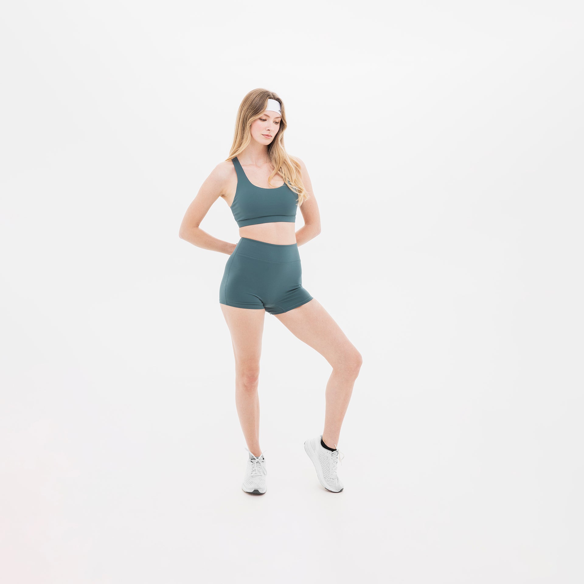 Women's Breakthrough Cross-Back Sports Bra: Eucalyptus - View 3