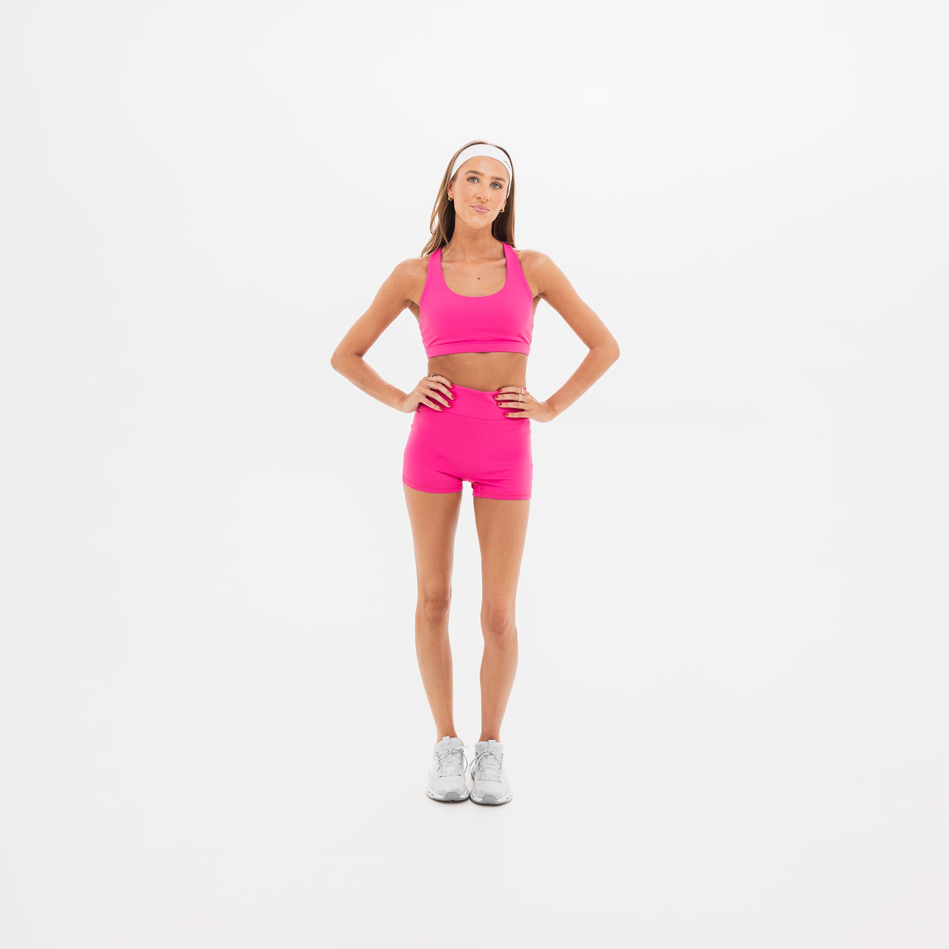 Women's Breakthrough High Rise Short 3": Azalea - View 2