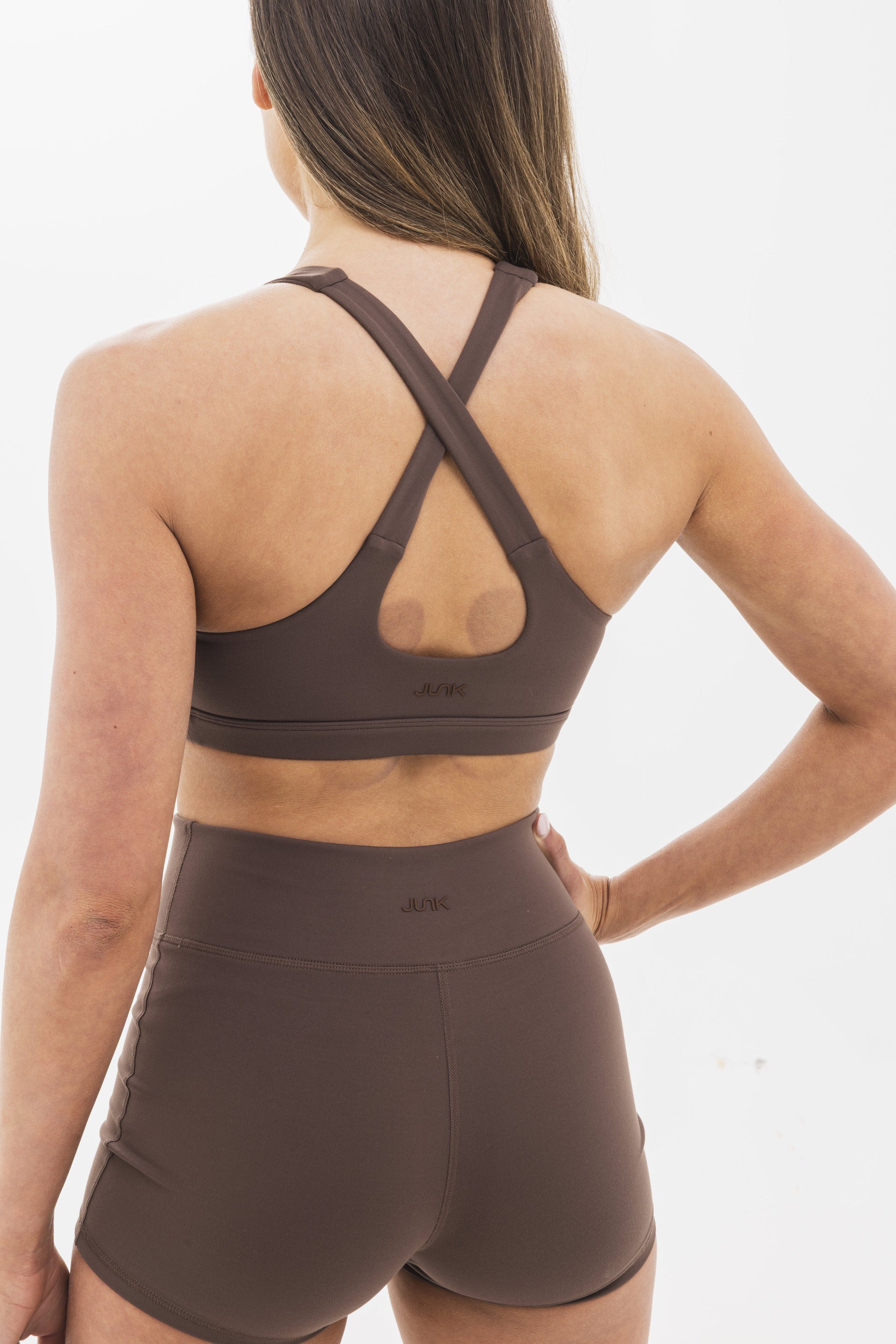 Women's Breakthrough Cross-Back Sports Bra: Mocha - View 5