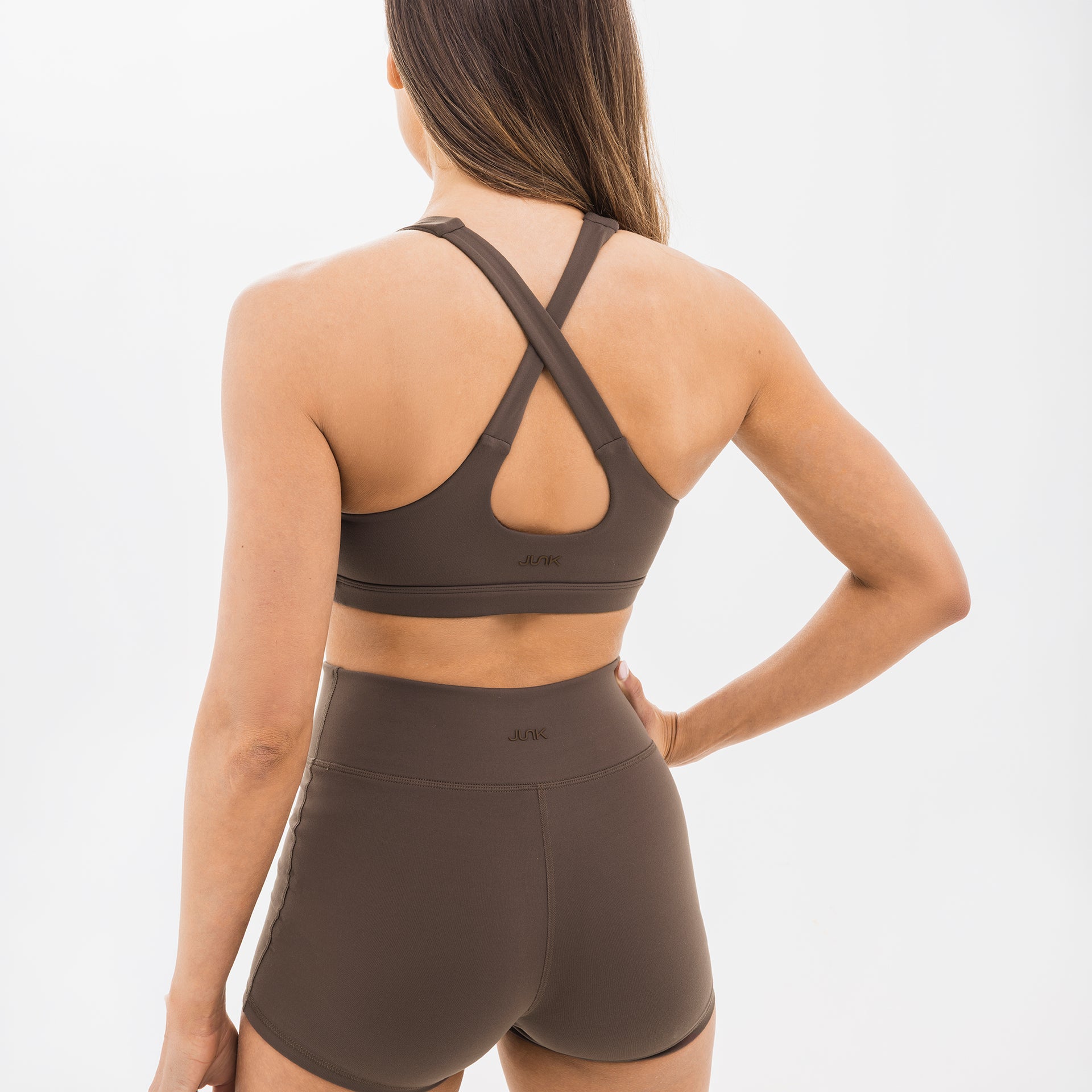 Women's Breakthrough Cross-Back Sports Bra: Mocha - View 5