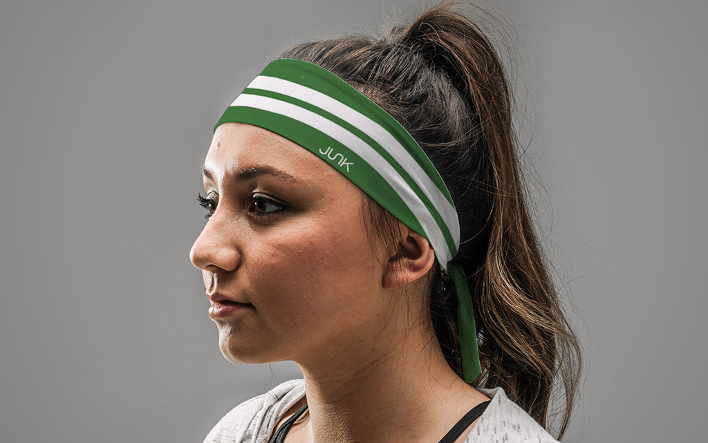 Varsity Stripe (Green) Tie Headband - View 3