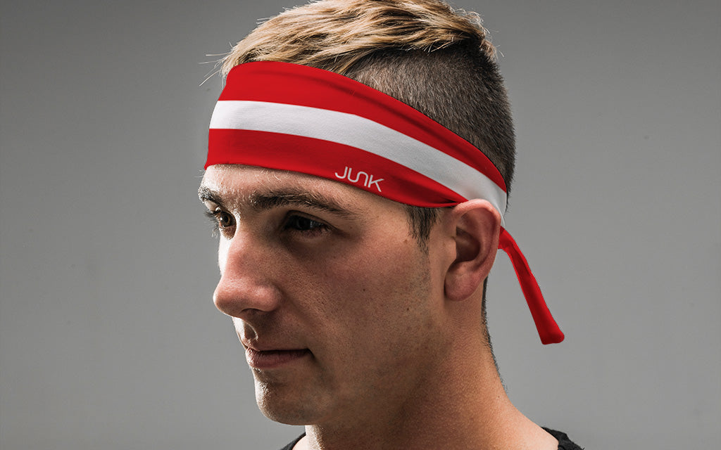 Denmark Flag Tie Headband - View 4