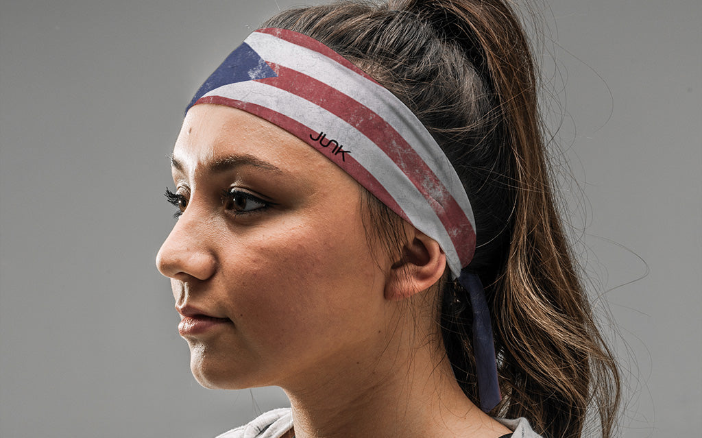 Puerto Rico Grunge Tie Headband - View 3