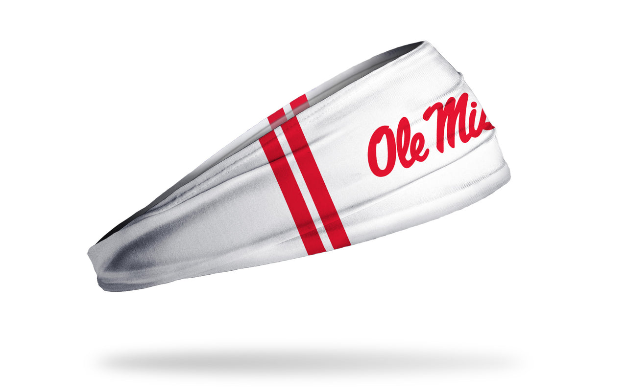 University of Mississippi: Ole Miss Stripes White Headband - View 2