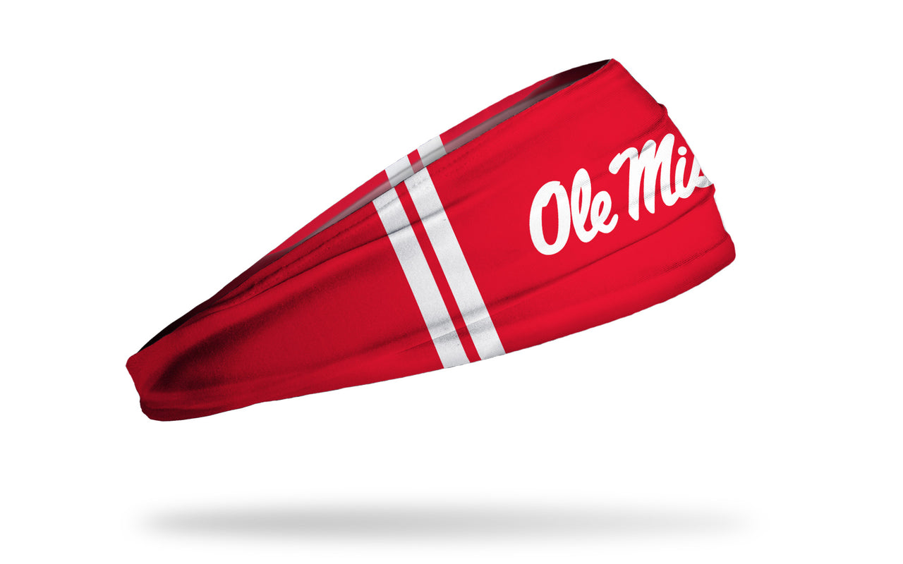 University of Mississippi: Ole Miss Stripes Red Headband - View 2