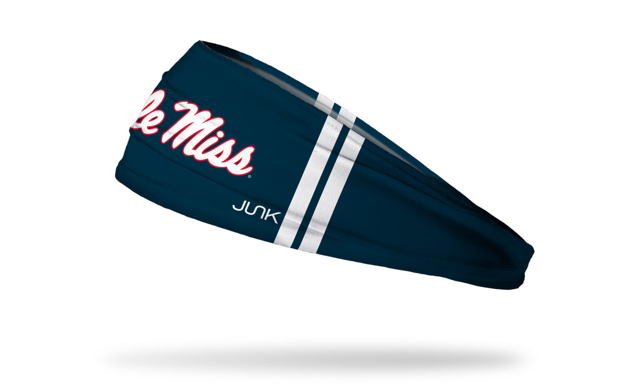 University of Mississippi: Ole Miss Stripes Navy Headband - View 1