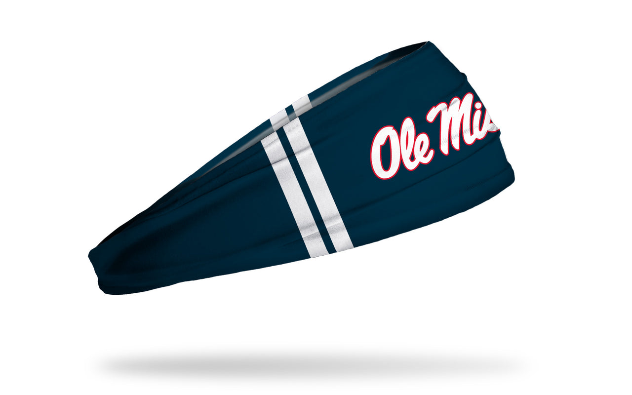 University of Mississippi: Ole Miss Stripes Navy Big Bang Lite Headband - View 2