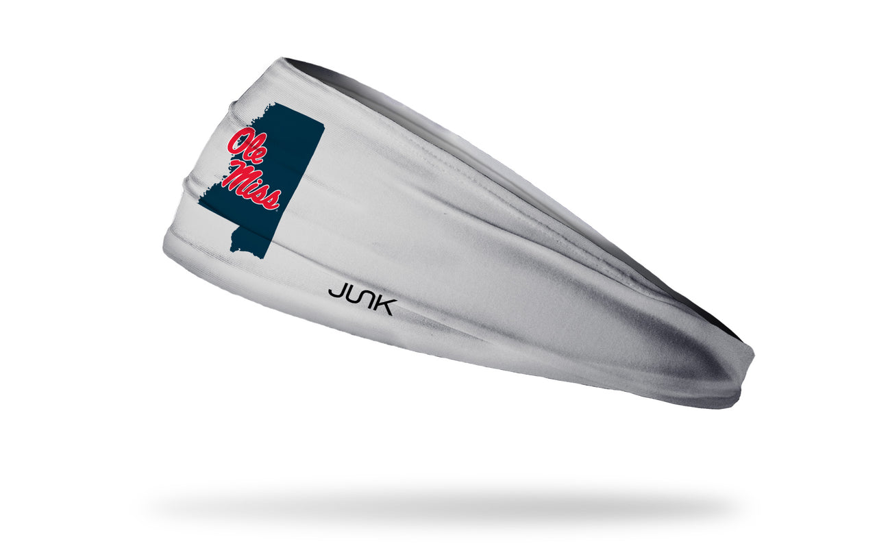 University of Mississippi: State Outline Lt. Gray Big Bang Lite Headband - View 1