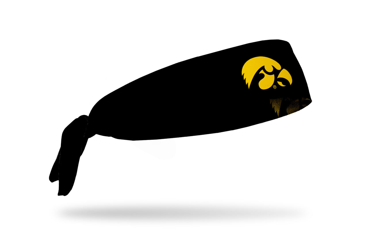 University of Iowa: Tiger Hawk Black Flex Tie Headband - View 2