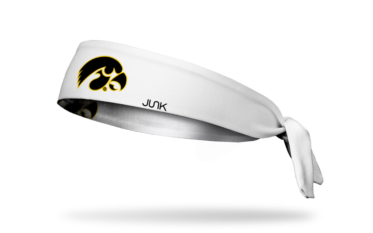 University of Iowa: Tiger Hawk White Flex Tie Headband - View 1