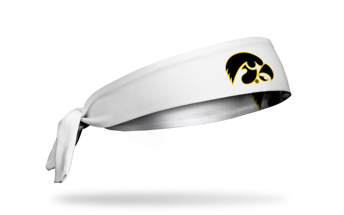 University of Iowa: Tiger Hawk White Flex Tie Headband - View 2