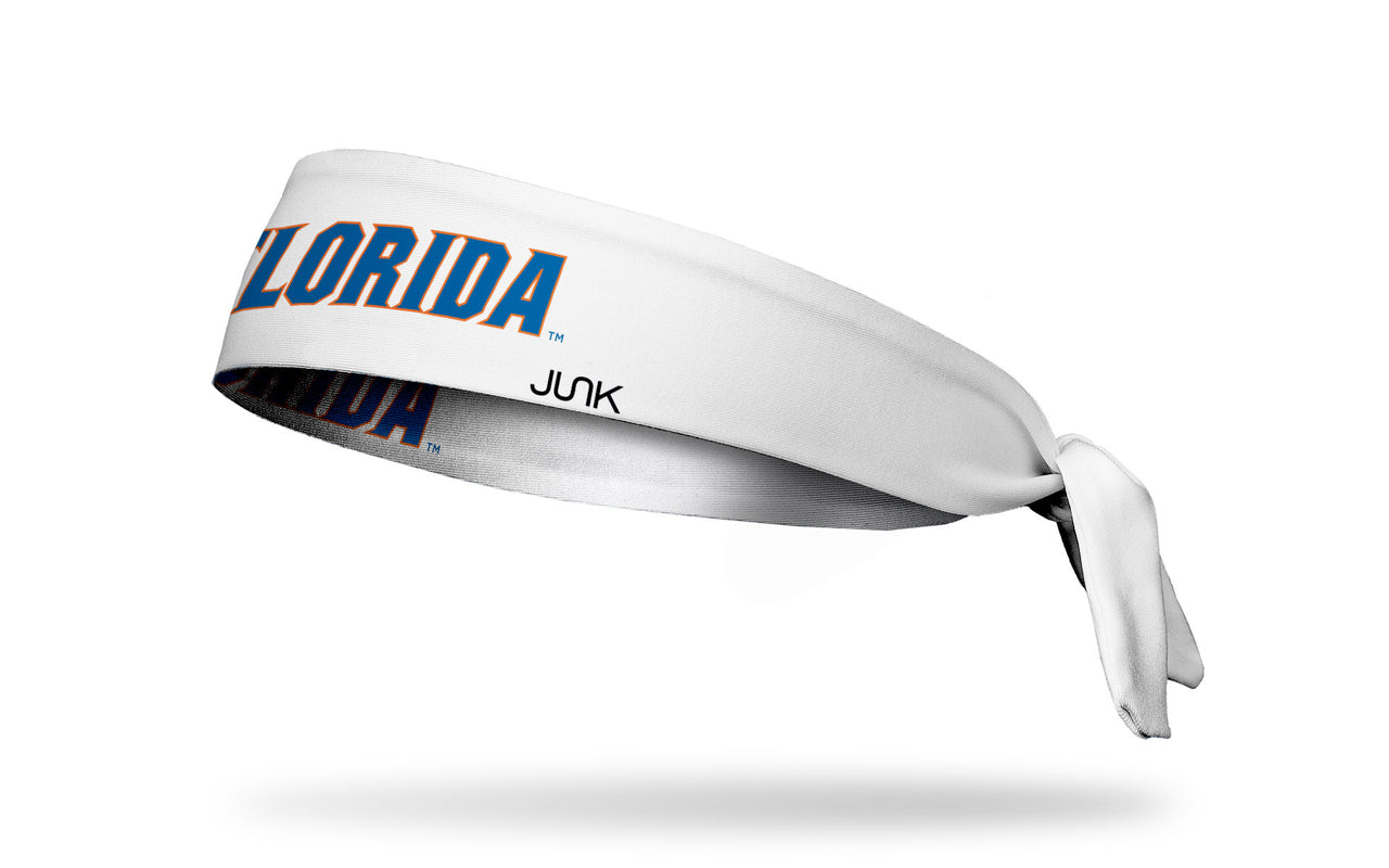 University of Florida: Wordmark White Flex Tie Headband - View 1