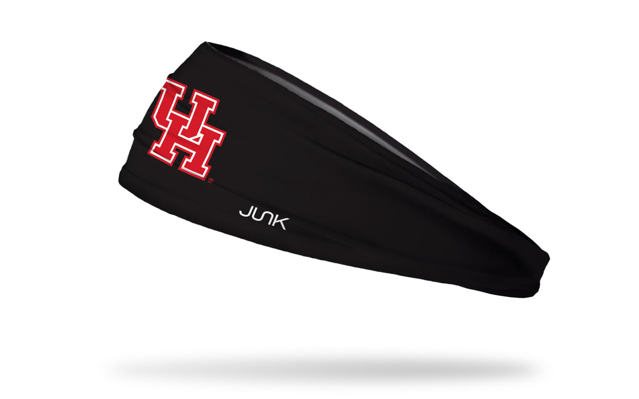 black headband with University of Houston U H logo in red and white