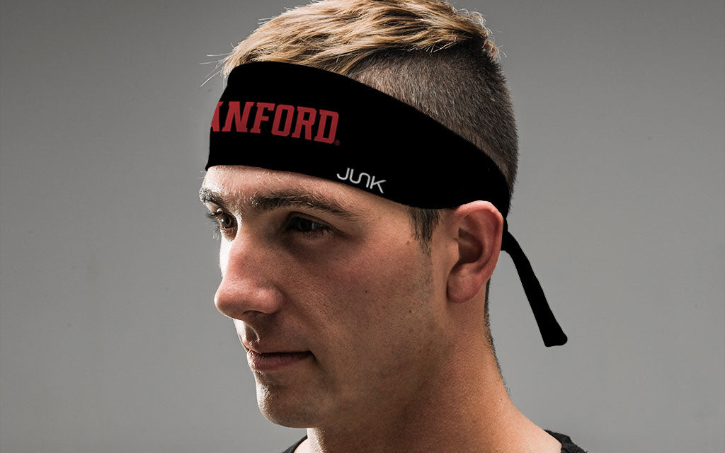 Stanford University: Wordmark Black Tie Headband - View 3