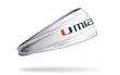 University of Miami: Wordmark White Big Bang Lite Headband - View 1