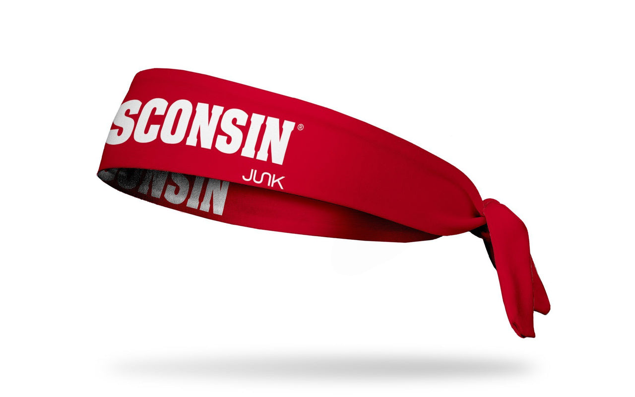 University of Wisconsin: On Wisconsin Red Tie Headband - View 1