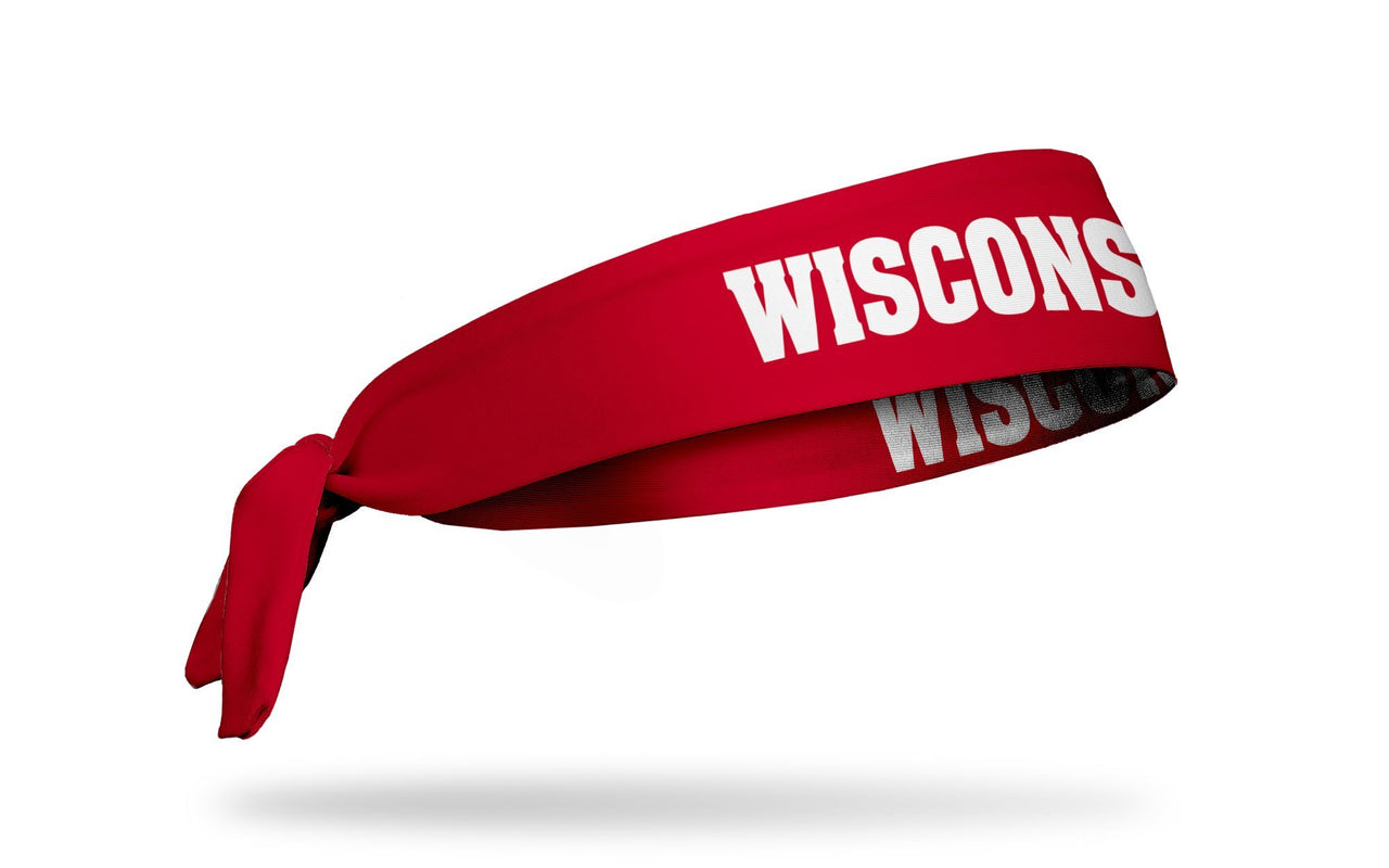 University of Wisconsin: On Wisconsin Red Tie Headband - View 2