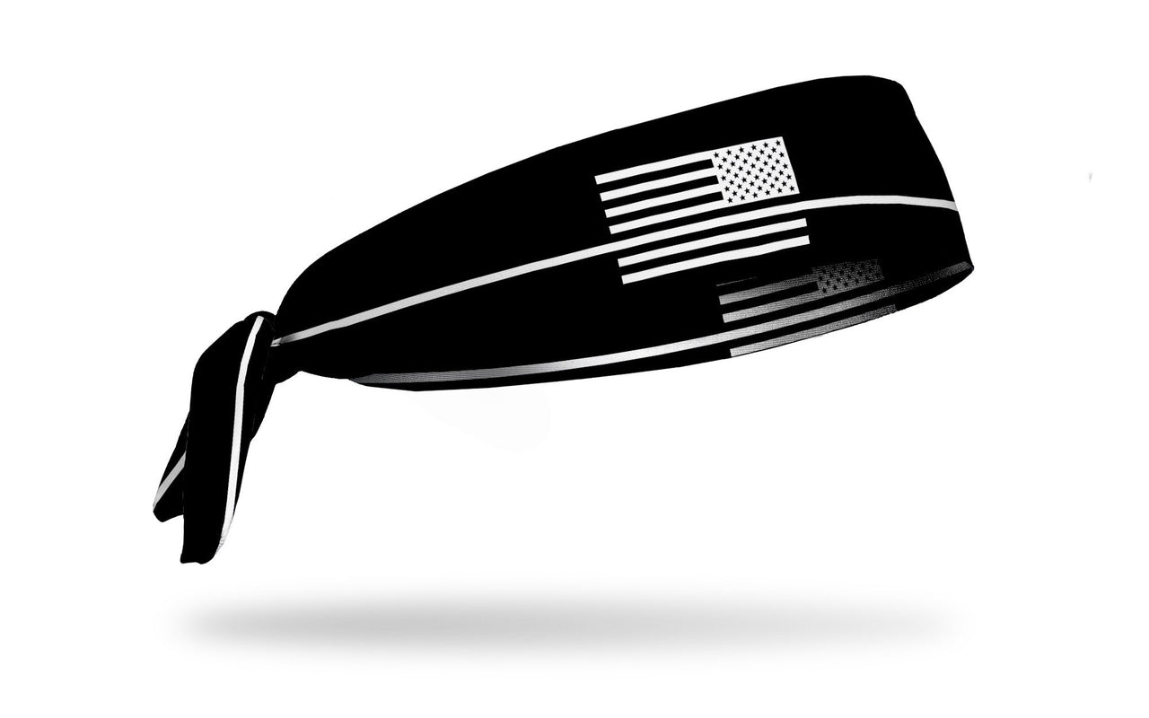Thin White Line Tie Headband