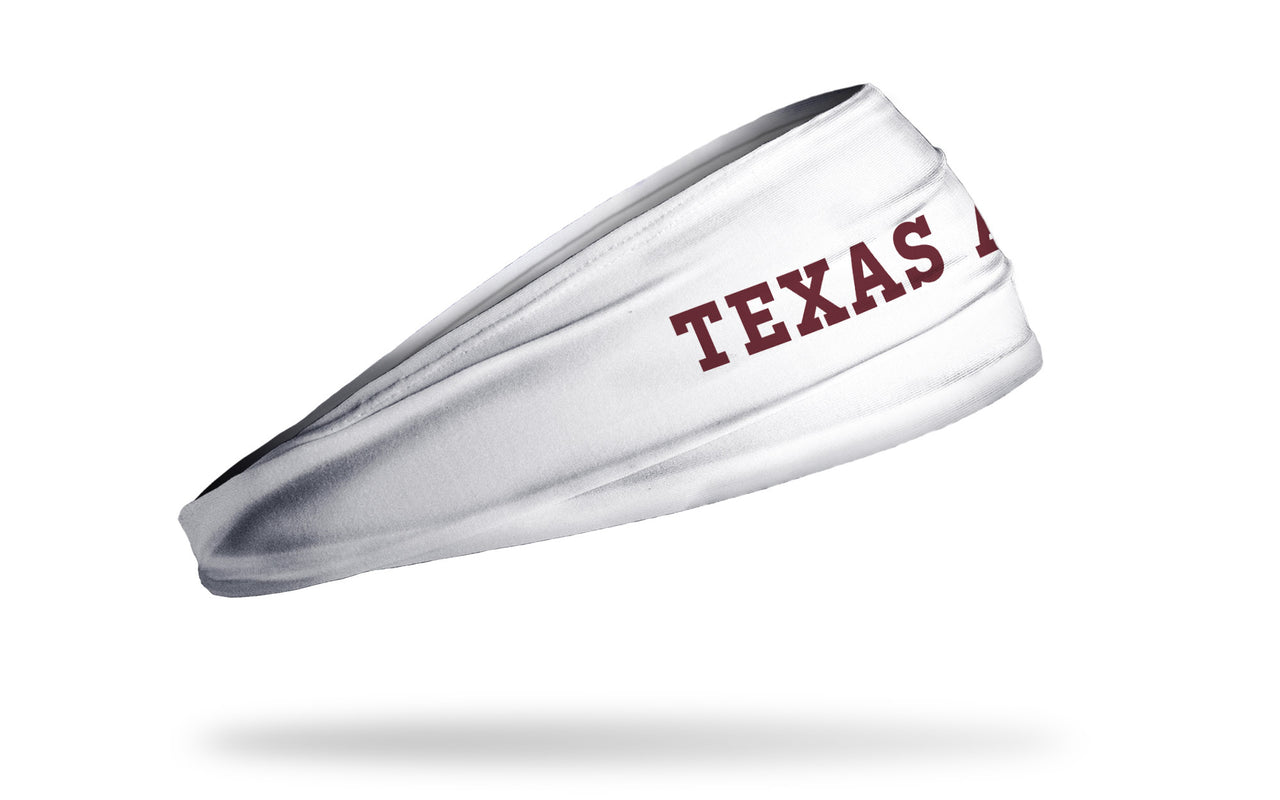 Texas A&M University: Wordmark White Big Bang Lite Headband - View 2