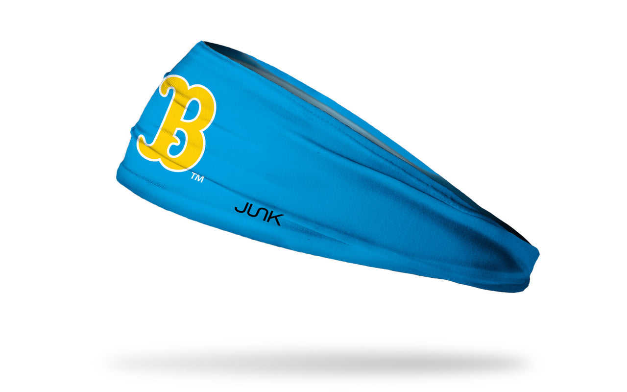 light blue headband with University of California, Los Angeles UCLA Bruins classic B logo in gold and white
