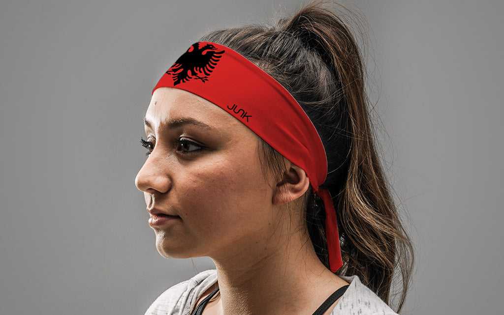 Albania Flag Tie Headband - View 3