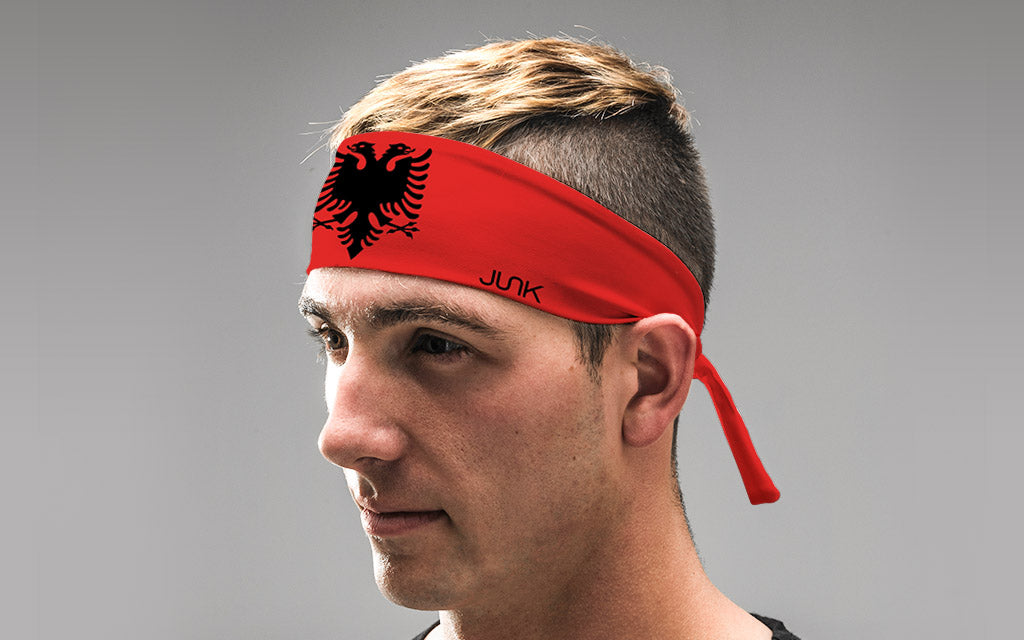Albania Flag Tie Headband - View 4