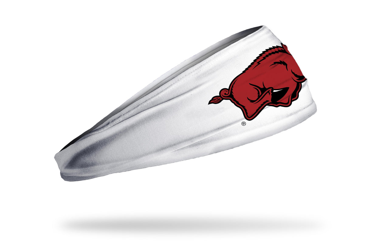 University of Arkansas: Razorback White Headband - View 2