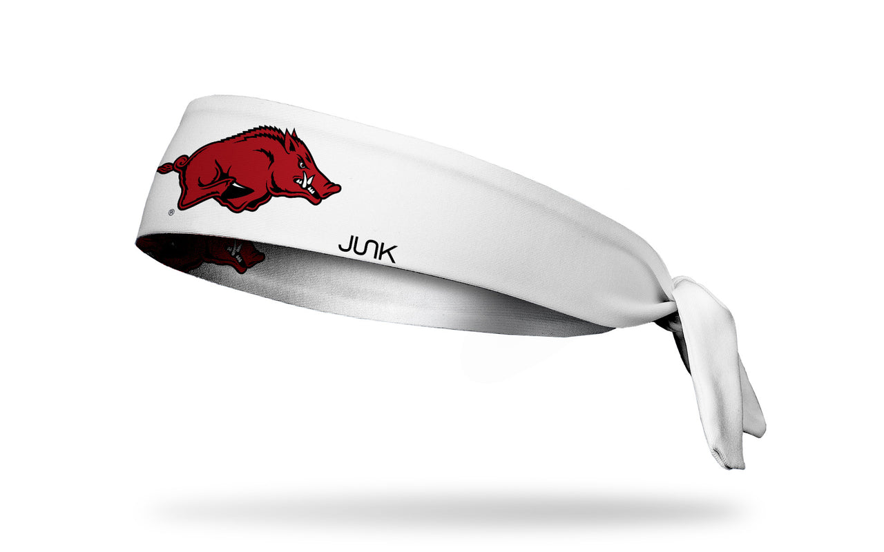 University of Arkansas: Razorback White Flex Tie Headband - View 1