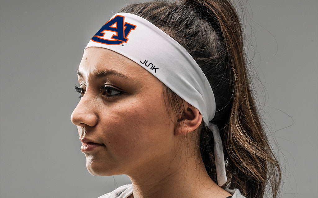 Auburn University: Logo White Flex Tie Headband - View 3