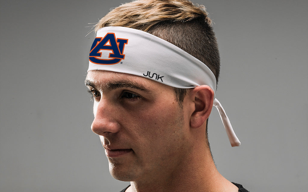 Auburn University: Logo White Flex Tie Headband - View 4