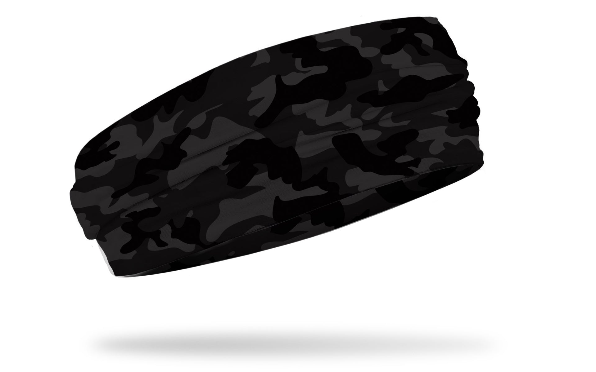right side view of monotone grey and black camo JUNK big bang headband