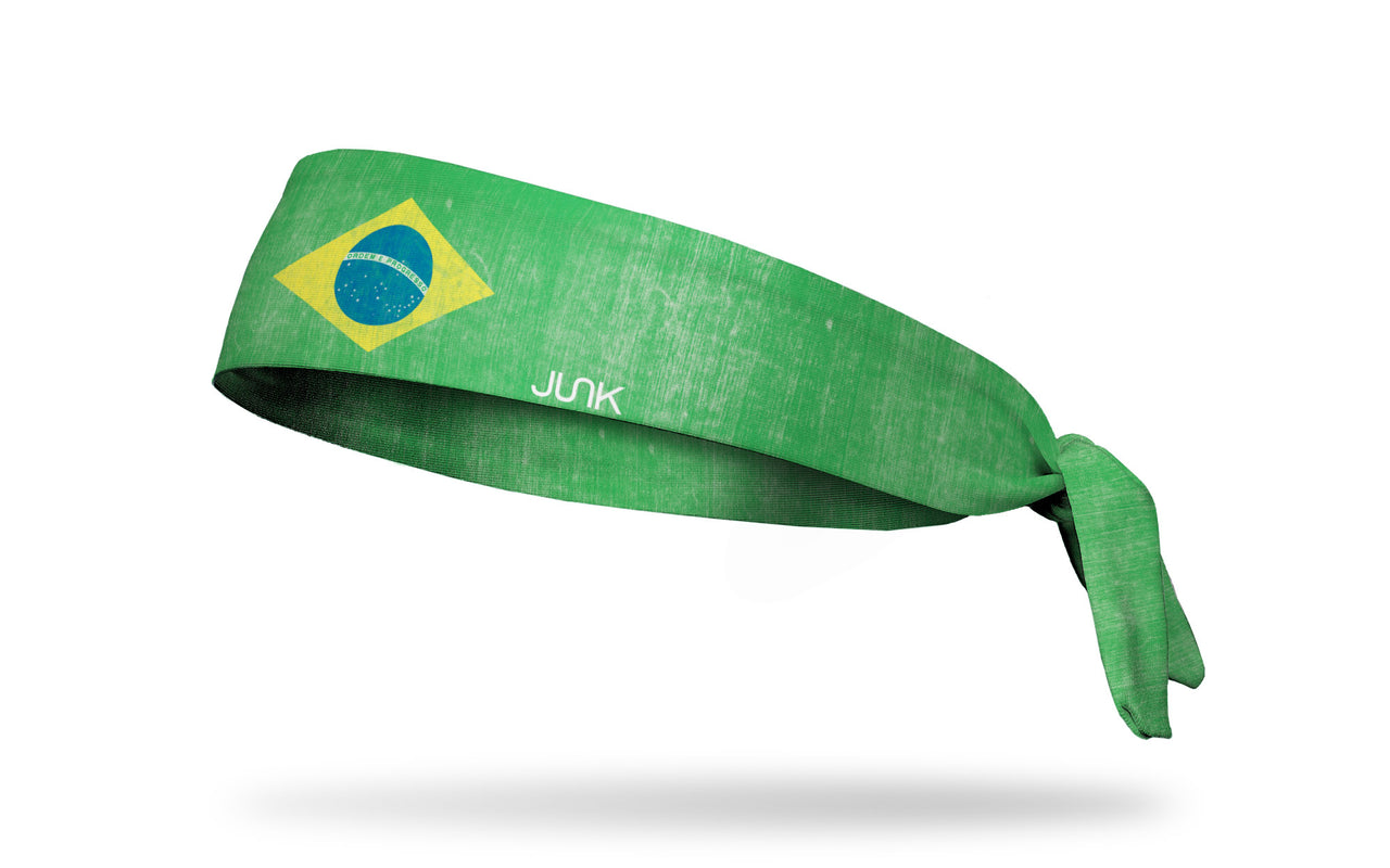 Brazil Grunge Flag Tie Headband - View 1