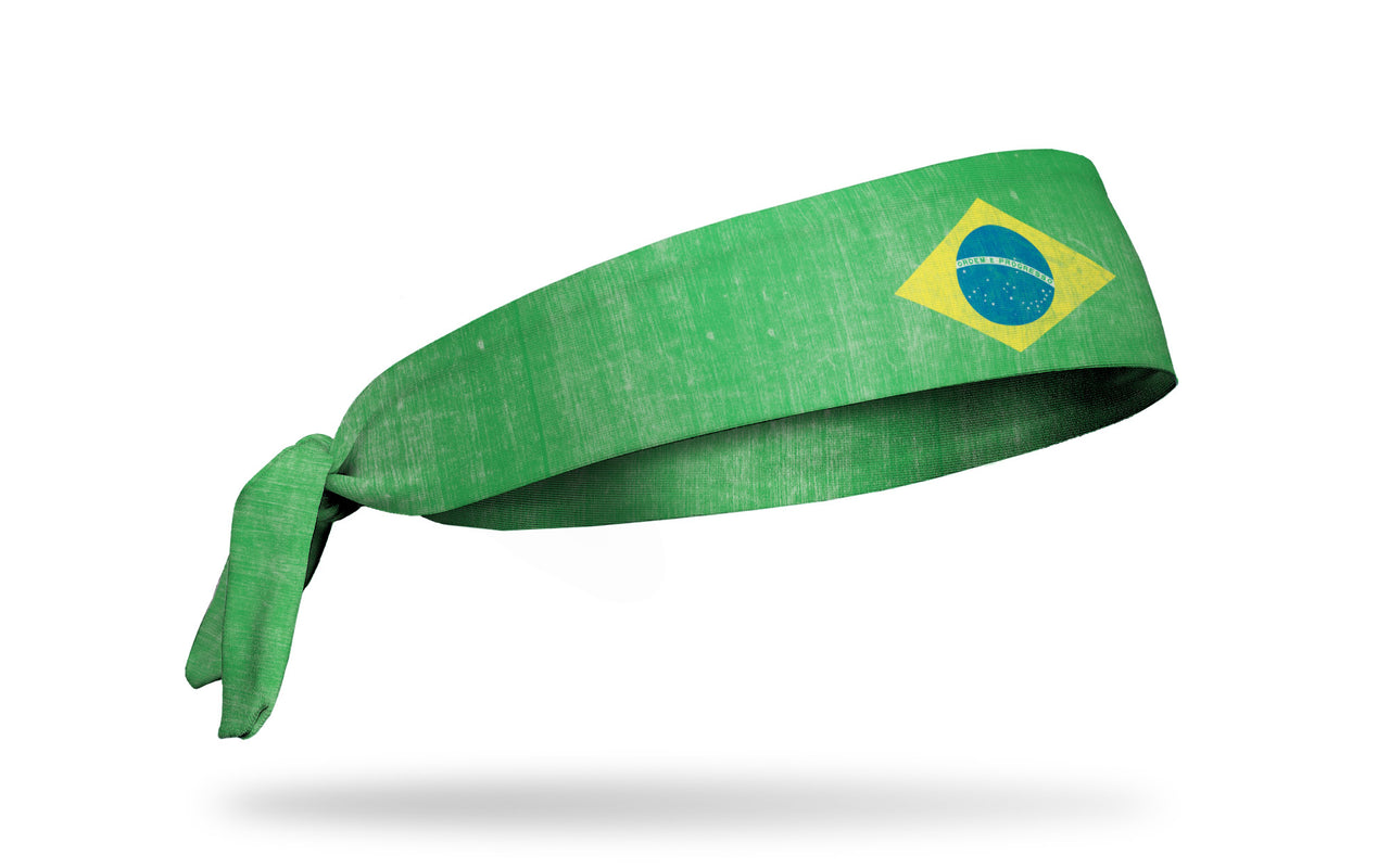 Brazil Grunge Flag Tie Headband - View 2
