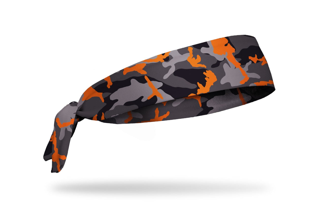 Camo Pop Orange Tie Headband