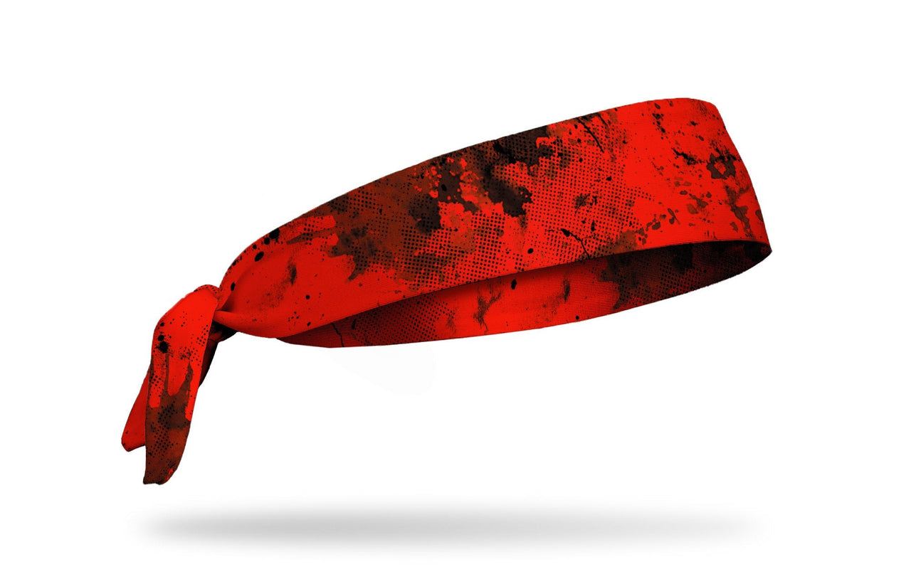 chinese red headband with grunge overlay design