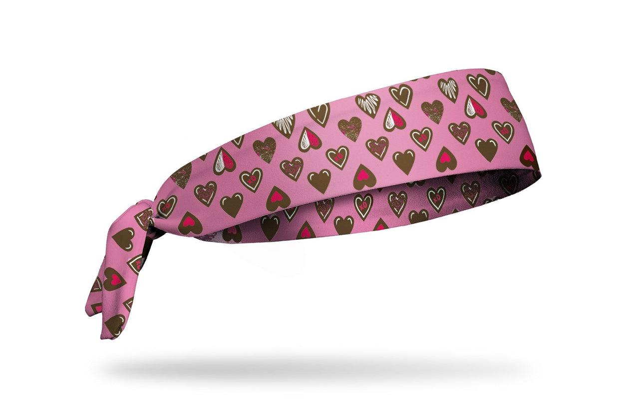 Chocolate Hearts Tie Headband - View 2