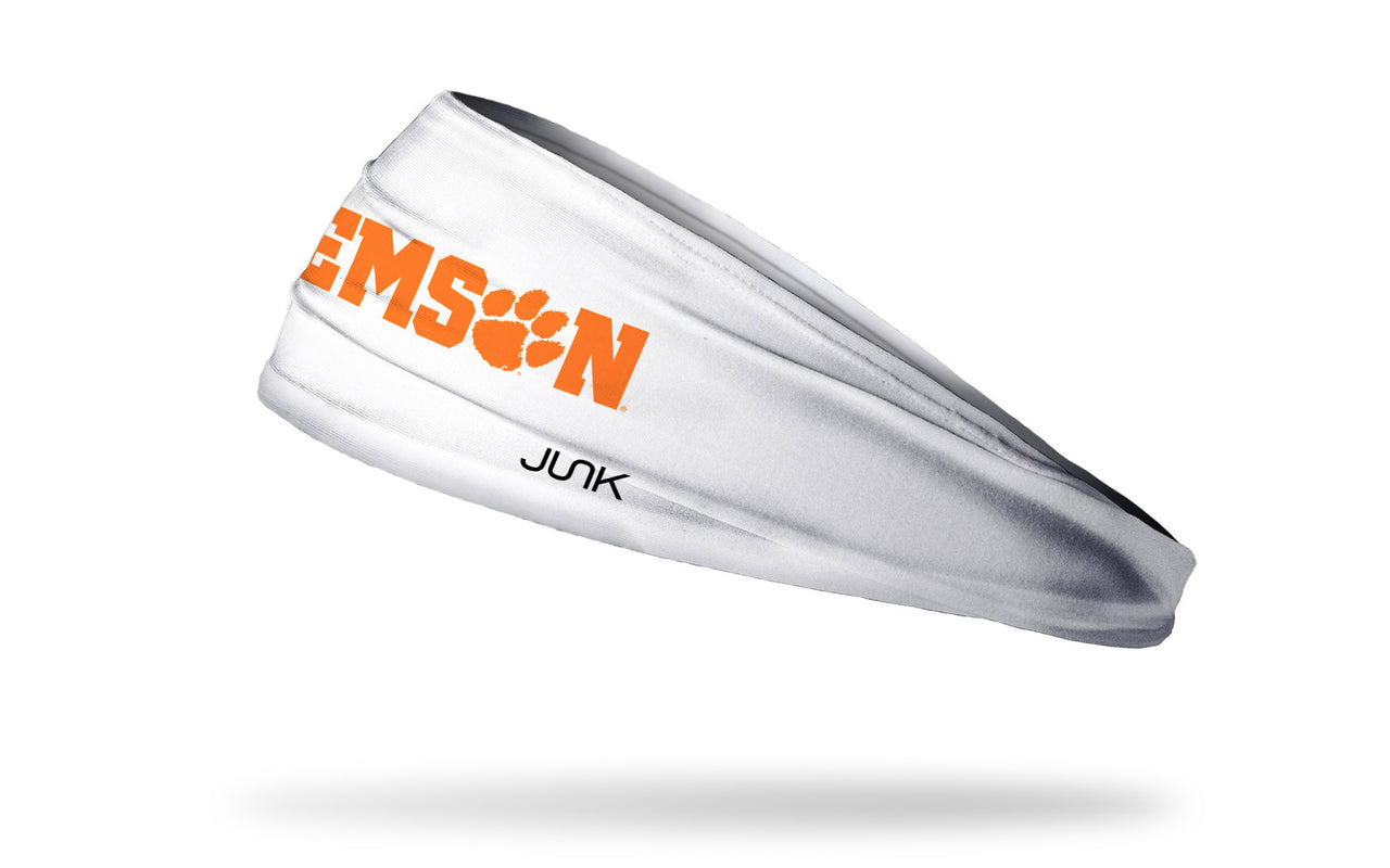 Clemson Tigers: Clemson White Headband - View 1