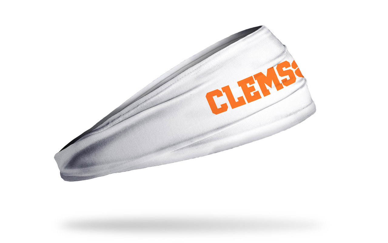 Clemson Tigers: Clemson White Big Bang Lite Headband - View 2