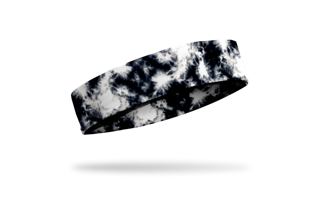 black and white headband clouds on a black background