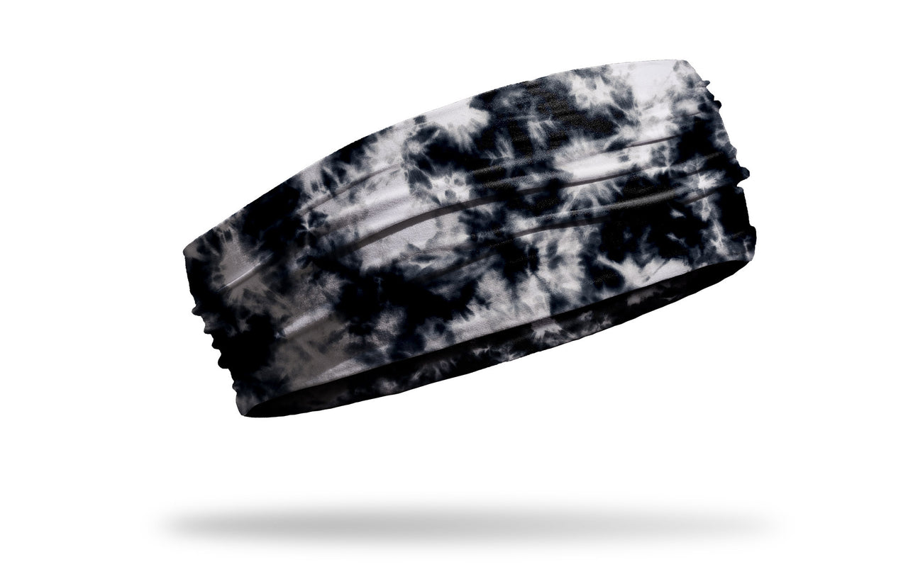 black white tie dye watercolor headband
