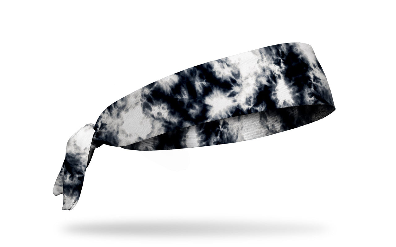 black and white headband clouds on a black background