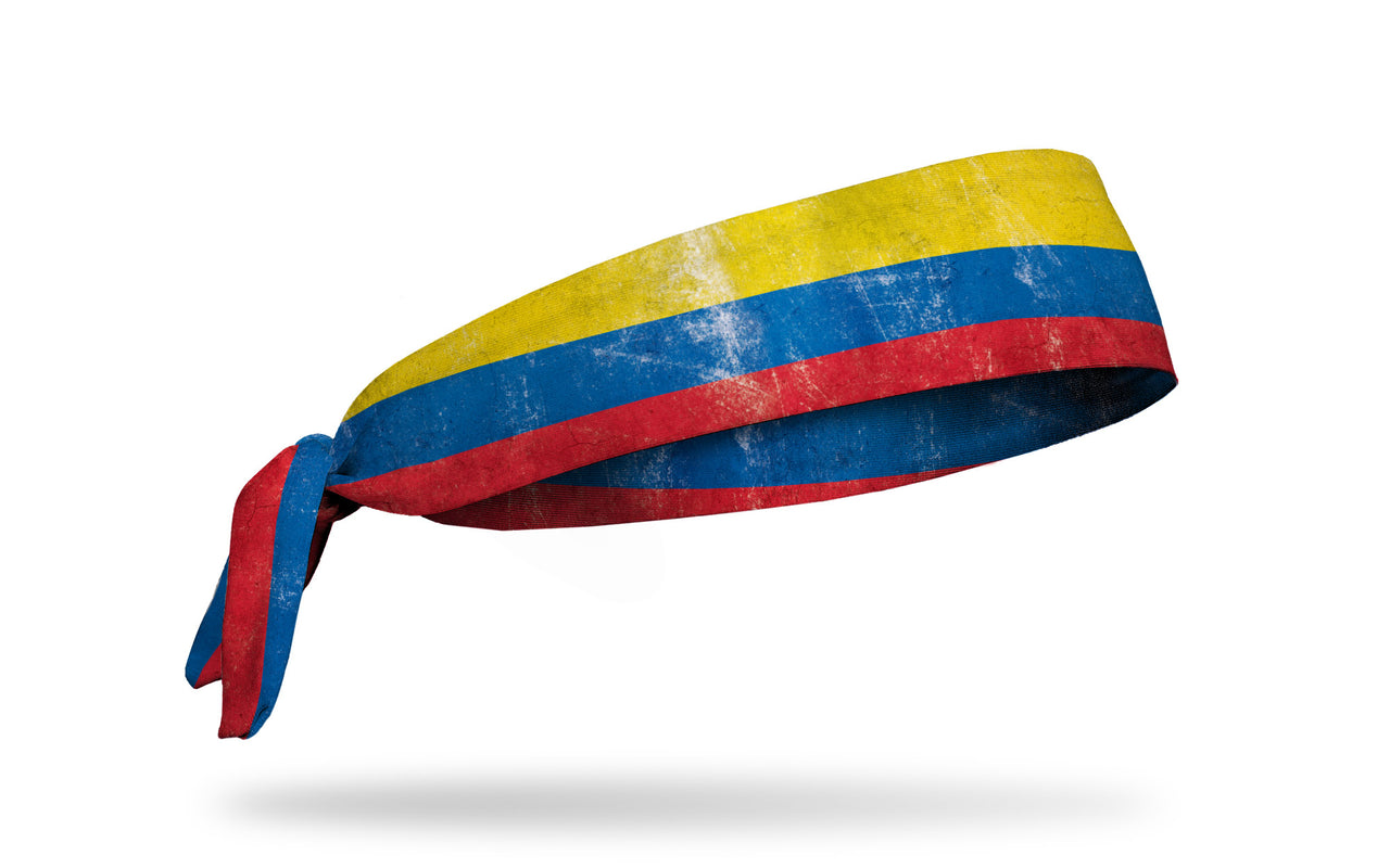 Colombia Grunge Flag Tie Headband - View 2