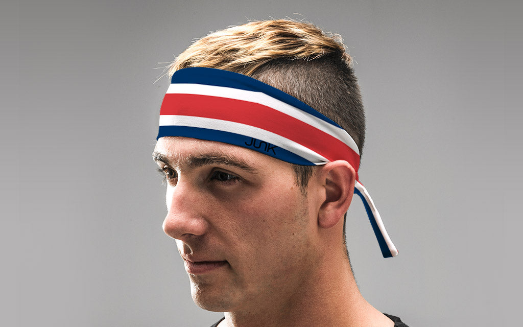 Costa Rica Flag Flex Tie Headband - View 4