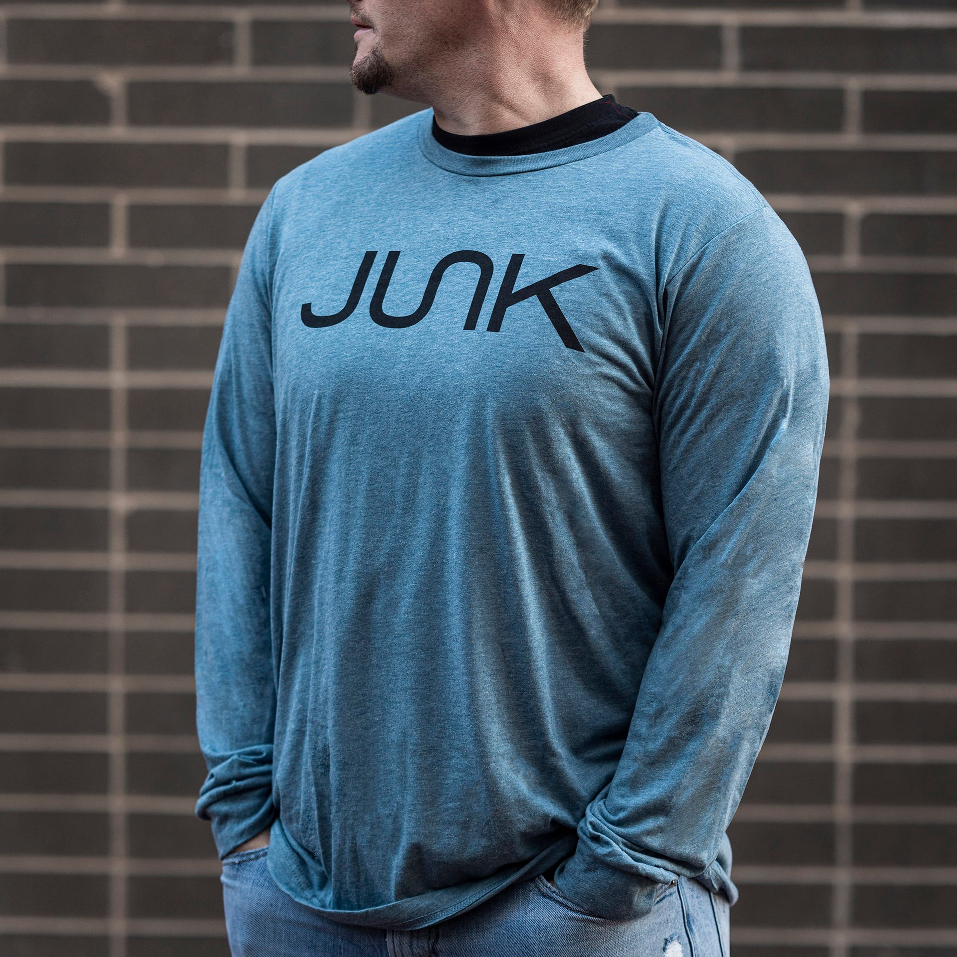 JUNK Tri-Blend Black Long Sleeve - View 4