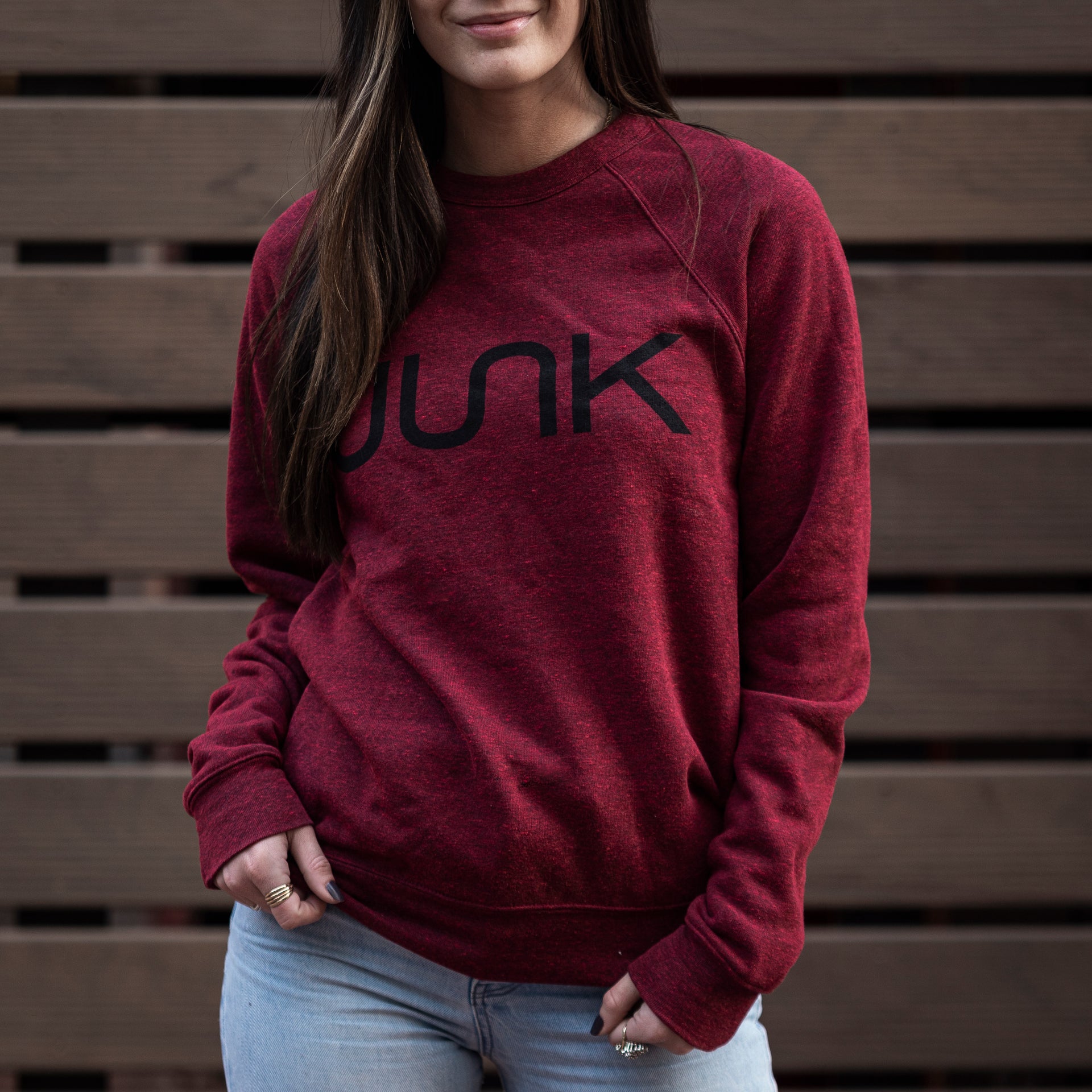 JUNK Heathered Navy Crew Sweatshirt - View 3