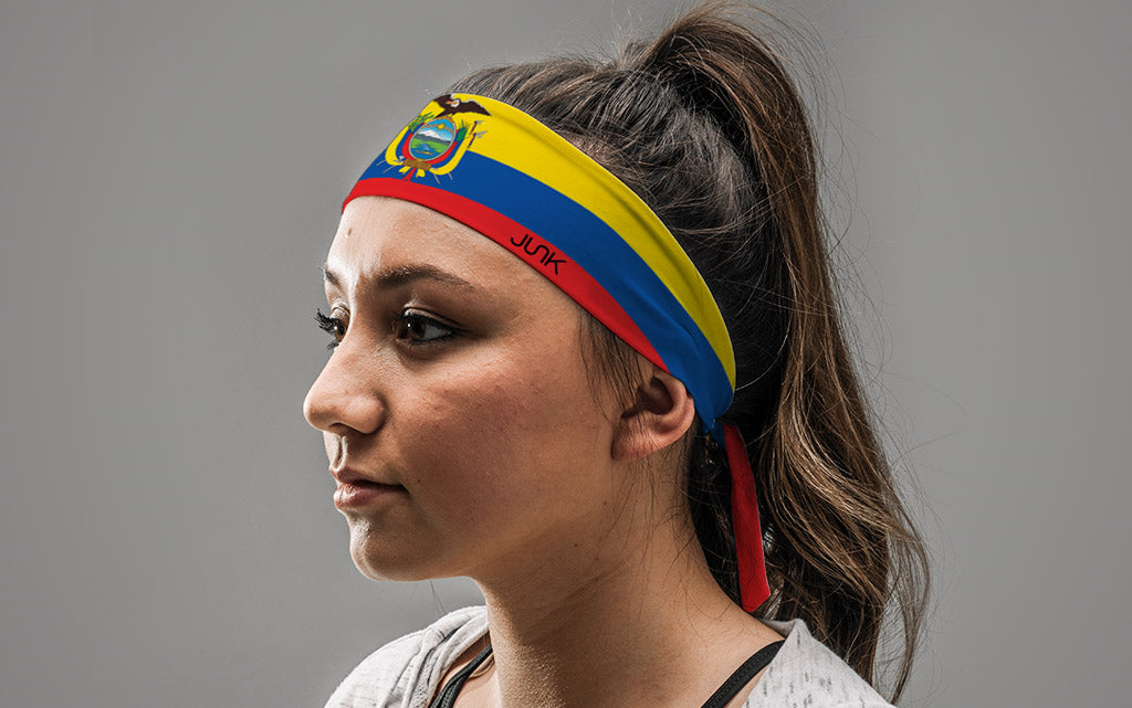Ecuador Flag Tie Headband - View 3