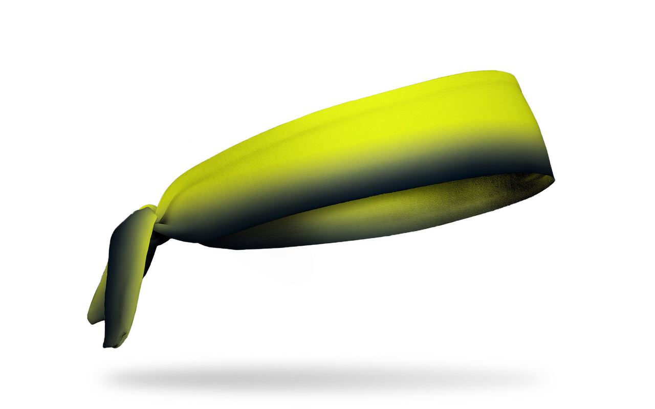 neon yellow to black fade gradient headband